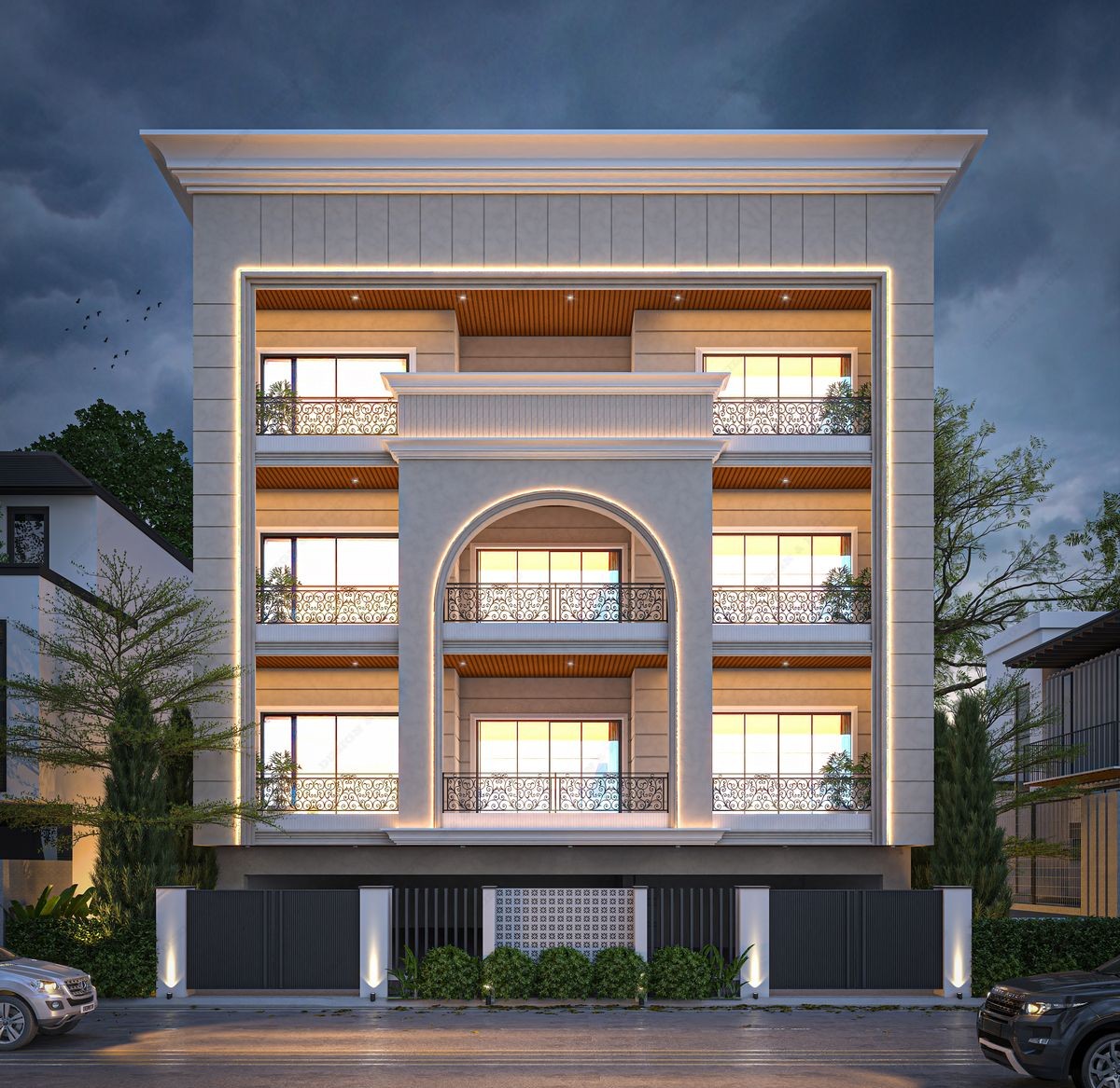 elivation parking plus three floors